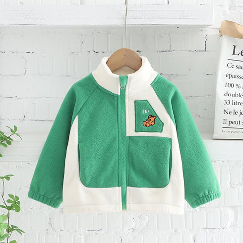 Fall/winter children plus velvet long sleeve coat